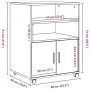 Engineered oak wood artisan wardrobe with wheels, 60x48x81 cm. by , Filing cabinets - Ref: Foro24-853172, Price: 90,25 €, Dis...