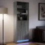 Aparador con LED madera ingeniería gris Sonoma 69x32,5x200 cm de , Aparadores - Ref: Foro24-3307910, Precio: 123,66 €, Descue...