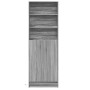 Aparador con LED madera ingeniería gris Sonoma 69x32,5x200 cm by , Sideboards - Ref: Foro24-3307910, Price: 125,17 €, Discoun...