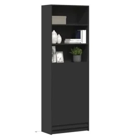 Schwarzer Schrank mit LED-Beleuchtung aus Holzwerkstoff 69x32,5x200 cm. von , Sideboards - Ref: Foro24-3307906, Preis: 142,05...