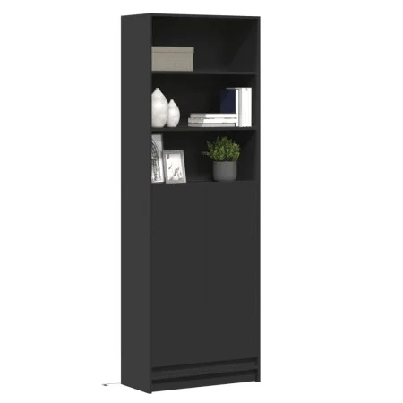 Aparador con LED madera de ingeniería negro 69x32,5x200 cm de , Aparadores - Ref: Foro24-3307906, Precio: 142,03 €, Descuento: %