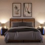 Nachttische mit LED-Lichtern, 2 Stück, schwarzes Ingenieurholz von , Nachttische - Ref: Foro24-852050, Preis: 94,31 €, Rabatt: %