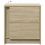 Mesitas de noche luces LED 2 uds madera ingeniería roble Sonoma by , Nightstands - Ref: Foro24-852052, Price: 88,32 €, Discou...