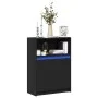 Sideboard mit LED-Beleuchtung aus schwarzem Ingenieurholz 72x34x100 cm von , Sideboards - Ref: Foro24-852160, Preis: 79,53 €,...