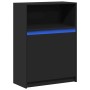 Sideboard mit LED-Beleuchtung aus schwarzem Ingenieurholz 72x34x100 cm von , Sideboards - Ref: Foro24-852160, Preis: 80,45 €,...