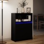 Sideboard mit LED-Beleuchtung aus schwarzem Ingenieurholz 72x34x100 cm von , Sideboards - Ref: Foro24-852160, Preis: 80,45 €,...