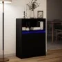 Sideboard mit LED-Beleuchtung aus schwarzem Ingenieurholz 72x34x100 cm von , Sideboards - Ref: Foro24-852160, Preis: 79,53 €,...