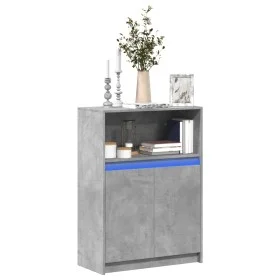Sideboard mit LED-Beleuchtung, Holzoptik in Grau-Beton, 72x34x100 cm. von , Sideboards - Ref: Foro24-852162, Preis: 75,77 €, ...