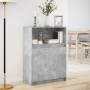Aparador con LED madera ingeniería gris hormigón 72x34x100 cm by , Sideboards - Ref: Foro24-852162, Price: 76,76 €, Discount: %