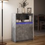 Aparador con LED madera ingeniería gris hormigón 72x34x100 cm by , Sideboards - Ref: Foro24-852162, Price: 76,76 €, Discount: %