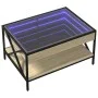 Mesa de centro con Infinity LED roble Sonoma 70x50x38 cm by , Coffee table - Ref: Foro24-847703, Price: 91,46 €, Discount: %