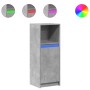 Aparador con LED madera ingeniería gris hormigón 38x34x100 cm by , Sideboards - Ref: Foro24-852169, Price: 55,54 €, Discount: %