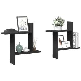 Wandregale 2 Stück, schwarzes Ingenieurholz, 50x12x50 cm. von , Regale und Regale - Ref: Foro24-853255, Preis: 25,20 €, Rabat...
