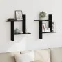 Estantes de pared 2 uds madera ingeniería negro 50x12x50 cm by , Shelves and shelves - Ref: Foro24-853255, Price: 25,20 €, Di...
