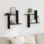 Estantes de pared 2 uds madera ingeniería negro 50x12x50 cm by , Shelves and shelves - Ref: Foro24-853255, Price: 25,59 €, Di...