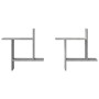 Estantes pared 2 uds madera ingeniería gris hormigón 50x12x50cm by , Shelves and shelves - Ref: Foro24-853257, Price: 25,30 €...