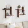 Estantes de pared 2 uds madera ingeniería marrón 50x12x50 cm by , Shelves and shelves - Ref: Foro24-853260, Price: 24,15 €, D...