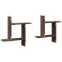 Estantes de pared 2 uds madera ingeniería marrón 50x12x50 cm by , Shelves and shelves - Ref: Foro24-853260, Price: 23,78 €, D...
