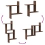 Estantes de pared 2 uds madera ingeniería marrón 50x12x50 cm by , Shelves and shelves - Ref: Foro24-853260, Price: 24,15 €, D...