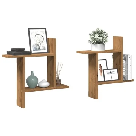 Estantes pared 2 uds madera ingeniería artisian 50x12x50 cm by , Shelves and shelves - Ref: Foro24-853262, Price: 27,33 €, Di...