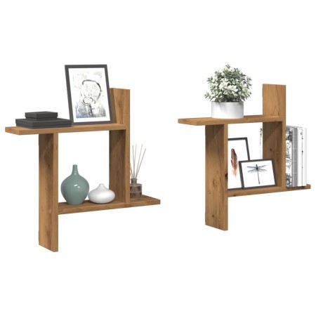 Estantes pared 2 uds madera ingeniería artisian 50x12x50 cm by , Shelves and shelves - Ref: Foro24-853262, Price: 27,83 €, Di...