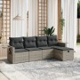 Set de sofás jardín y cojines 5 pzas ratán sintético gris claro by , Garden sets - Ref: Foro24-3263778, Price: 315,94 €, Disc...