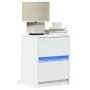Mesita de noche con luces LED madera de ingeniería blanca von , Nachttische - Ref: Foro24-852033, Preis: 50,35 €, Rabatt: %