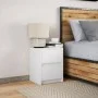 Mesita de noche con luces LED madera de ingeniería blanca von , Nachttische - Ref: Foro24-852033, Preis: 50,35 €, Rabatt: %