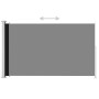 Schwarze einziehbare Seitenmarkise für den Garten, 180 x 300 cm von vidaXL, Sonnenschirme - Ref: Foro24-313399, Preis: 87,59 ...