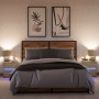Mesitas de noche luces LED 2 uds madera ingeniería roble Sonoma de , Mesitas de noche - Ref: Foro24-852038, Precio: 89,93 €