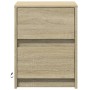 Mesitas de noche luces LED 2 uds madera ingeniería roble Sonoma by , Nightstands - Ref: Foro24-852038, Price: 87,33 €, Discou...