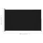 Black retractable garden side awning 180x300 cm by vidaXL, Umbrellas - Ref: Foro24-313399, Price: 85,90 €, Discount: %