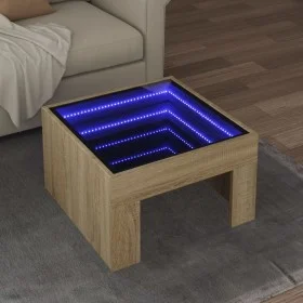 Mesa de centro con Infinity LED roble Sonoma 50x50x30 cm von , Couchtisch - Ref: Foro24-847604, Preis: 68,37 €, Rabatt: %