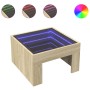 Mesa de centro con Infinity LED roble Sonoma 50x50x30 cm by , Coffee table - Ref: Foro24-847604, Price: 69,22 €, Discount: %