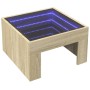 Mesa de centro con Infinity LED roble Sonoma 50x50x30 cm by , Coffee table - Ref: Foro24-847604, Price: 69,22 €, Discount: %