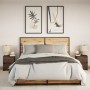 Mesitas de noche luces LED 2 uds madera ingeniería roble marrón by , Nightstands - Ref: Foro24-852046, Price: 87,37 €, Discou...