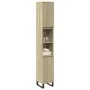 Badezimmerschrank aus Eichenholz-Sonoma-Sperrholz 30x30x190 cm. von , Badezimmerwaschtische - Ref: Foro24-849669, Preis: 88,5...