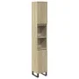 Badezimmerschrank aus Eichenholz-Sonoma-Sperrholz 30x30x190 cm. von , Badezimmerwaschtische - Ref: Foro24-849669, Preis: 88,5...