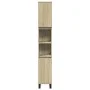 Badezimmerschrank aus Eichenholz-Sonoma-Sperrholz 30x30x190 cm. von , Badezimmerwaschtische - Ref: Foro24-849669, Preis: 88,5...