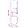 Armario de baño madera contrachapada roble Sonoma 30x30x190 cm by , bathroom vanities - Ref: Foro24-849669, Price: 91,85 €, D...