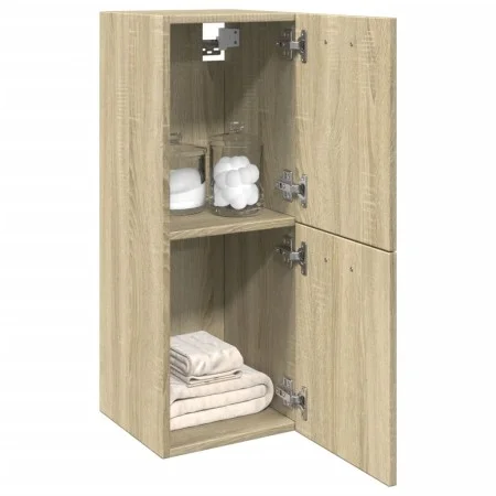 Armario de baño madera contrachapada roble Sonoma 30x30x80 cm by , Bathroom furniture - Ref: Foro24-849634, Price: 39,71 €, D...