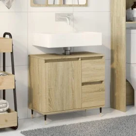 Waschbeckenunterschrank aus Eichenholz Sonoma 65x33x60 cm von , Badezimmerwaschtische - Ref: Foro24-849676, Preis: 68,80 €, R...