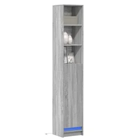 Aparador con LED madera ingeniería gris Sonoma 36x32,5x200 cm by , Sideboards - Ref: Foro24-852129, Price: 81,45 €, Discount: %