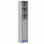 Aparador con LED madera ingeniería gris Sonoma 36x32,5x200 cm de , Aparadores - Ref: Foro24-852129, Precio: 82,38 €, Descuent...