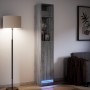 Sideboard mit LED-Beleuchtung, Sonoma-Grau, aus Holzwerkstoff, 36x32,5x200 cm. von , Sideboards - Ref: Foro24-852129, Preis: ...
