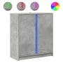 Aparador con LED madera ingeniería gris hormigón 77x34x85 cm by , Sideboards - Ref: Foro24-852134, Price: 70,39 €, Discount: %