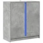 Aparador con LED madera ingeniería gris hormigón 77x34x85 cm by , Sideboards - Ref: Foro24-852134, Price: 70,39 €, Discount: %