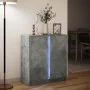Sideboard mit LED-Beleuchtung, Holzoptik in Grau-Beton, 77x34x85 cm. von , Sideboards - Ref: Foro24-852134, Preis: 70,39 €, R...