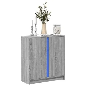 Sideboard mit LED-Beleuchtung aus grauem Sonoma-Ingenieurholz 77x34x85 cm von , Sideboards - Ref: Foro24-852136, Preis: 73,37...