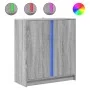 Aparador con LED madera de ingeniería gris Sonoma 77x34x85 cm by , Sideboards - Ref: Foro24-852136, Price: 73,37 €, Discount: %